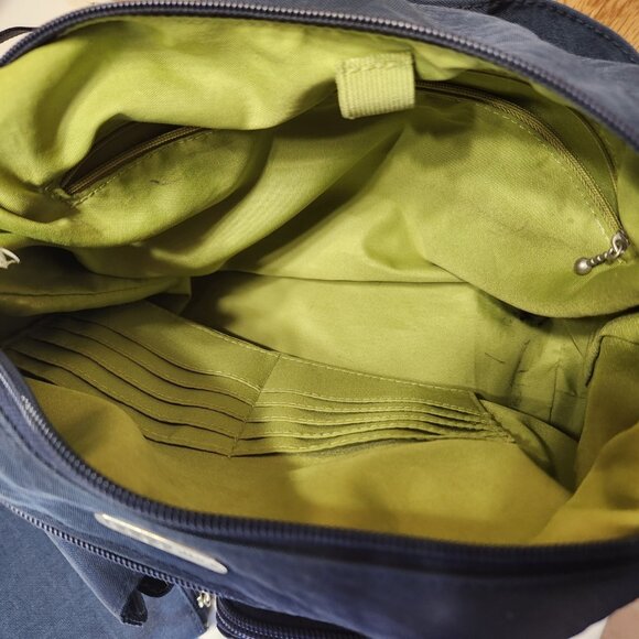 Baggallini Crossbody Travel Bag with Trolley Sleeve – Navy Blue - Picture 9 of 11